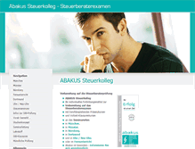 Tablet Screenshot of abakus-steuerkolleg.de